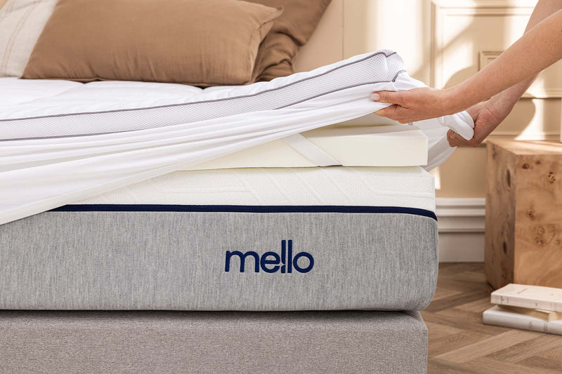 Surmatelas Mello Duo, détail des couches de mousse à mémoire de forme