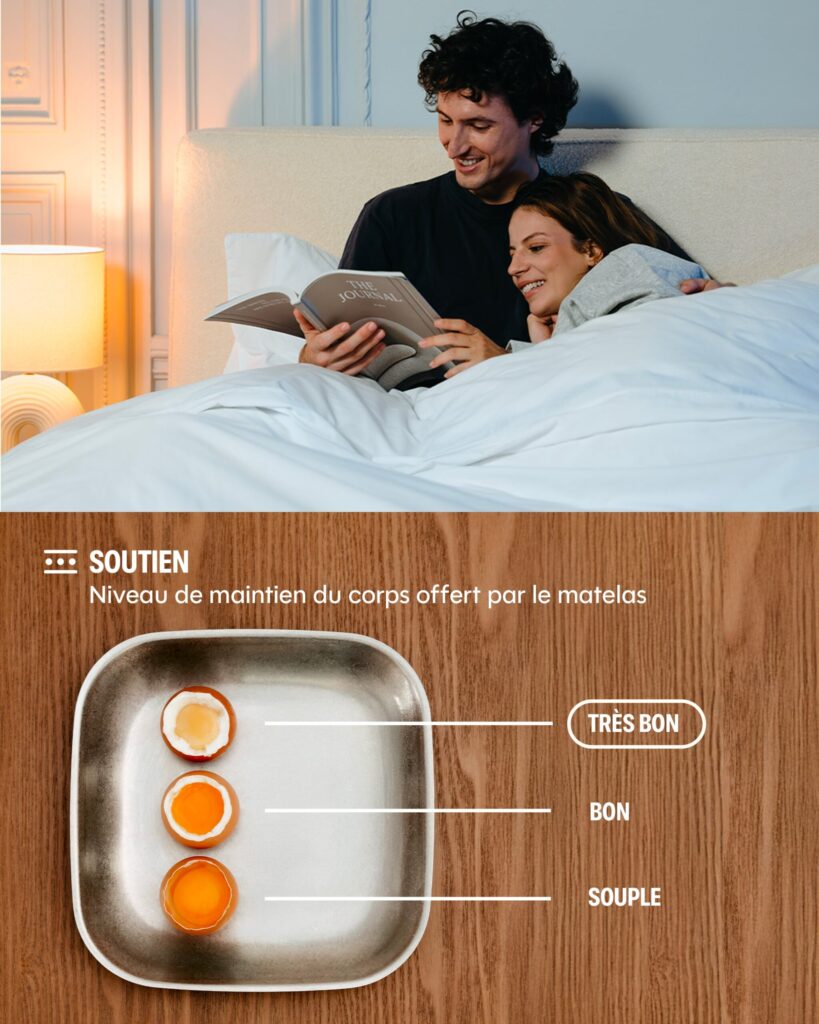 Couple allongé sur le matelas Morphea Jade+