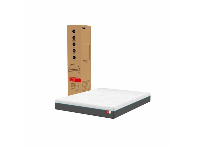 Matelas Nightitude Le Vif et son carton de livraison