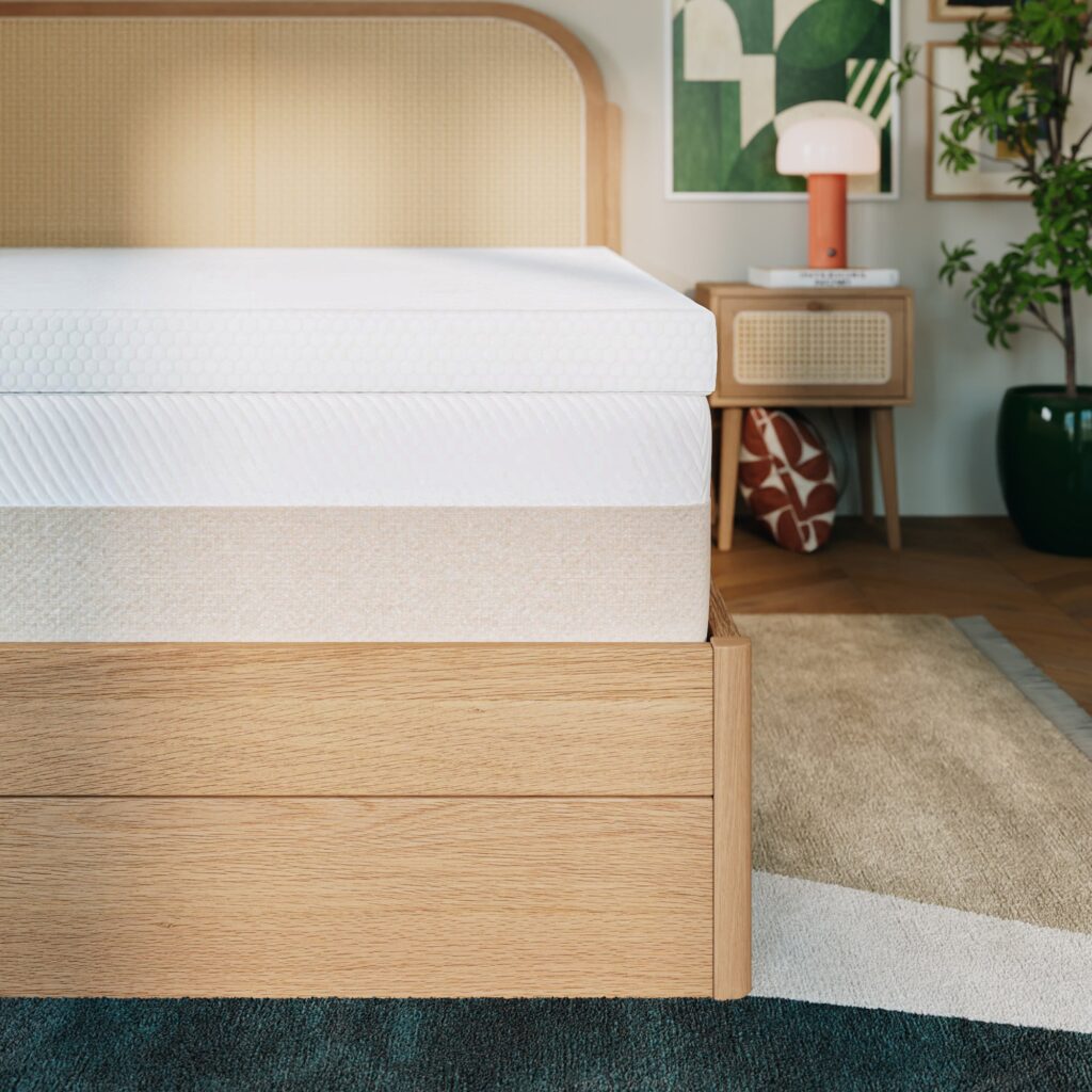 Surmatelas Bambou Slome avec housse en fibre de bambou vue de près