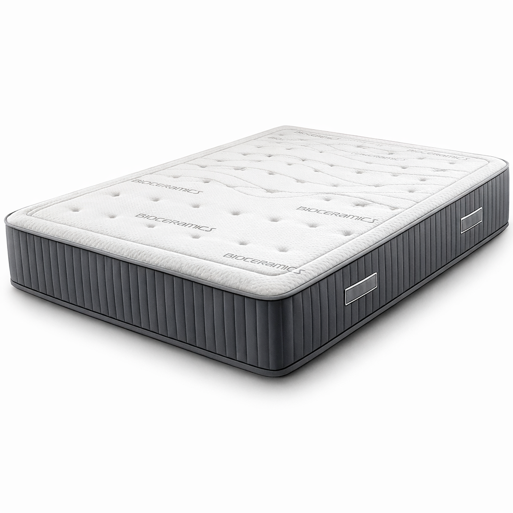 Matelas Bezen Zen Mandala Gran Hotel, vue de profil sur fond blanc