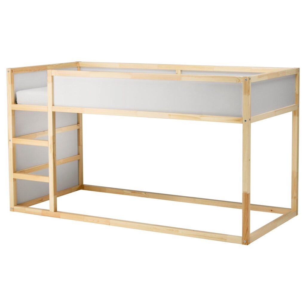 Lit enfant IKEA KURA en configuration lit mezzanine