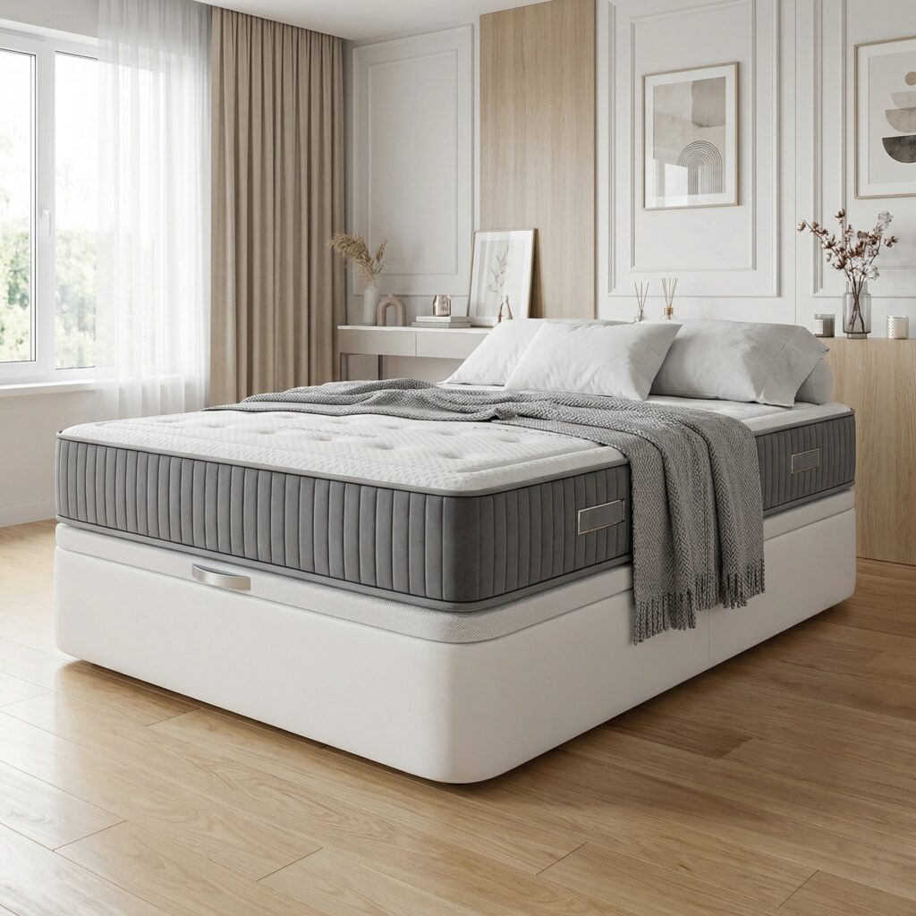 Matelas Bezen Zen Mandala Gran Hotel, installé sur un lit dans une chambre