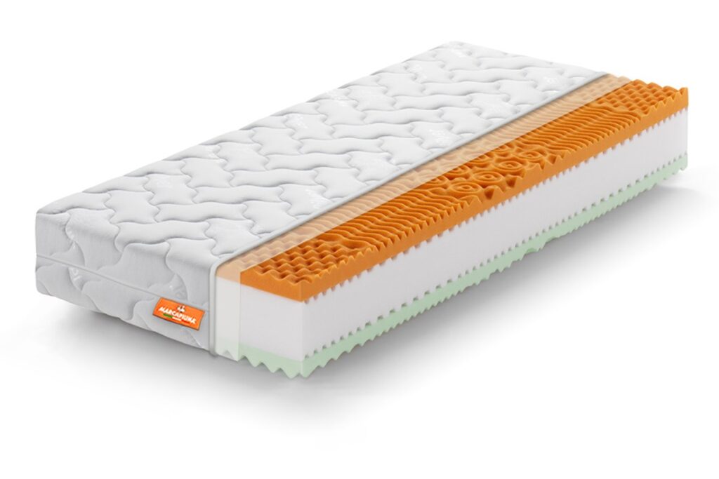 Marcapiuma Rainbow Plus en une place, housse retirée sur les couches internes