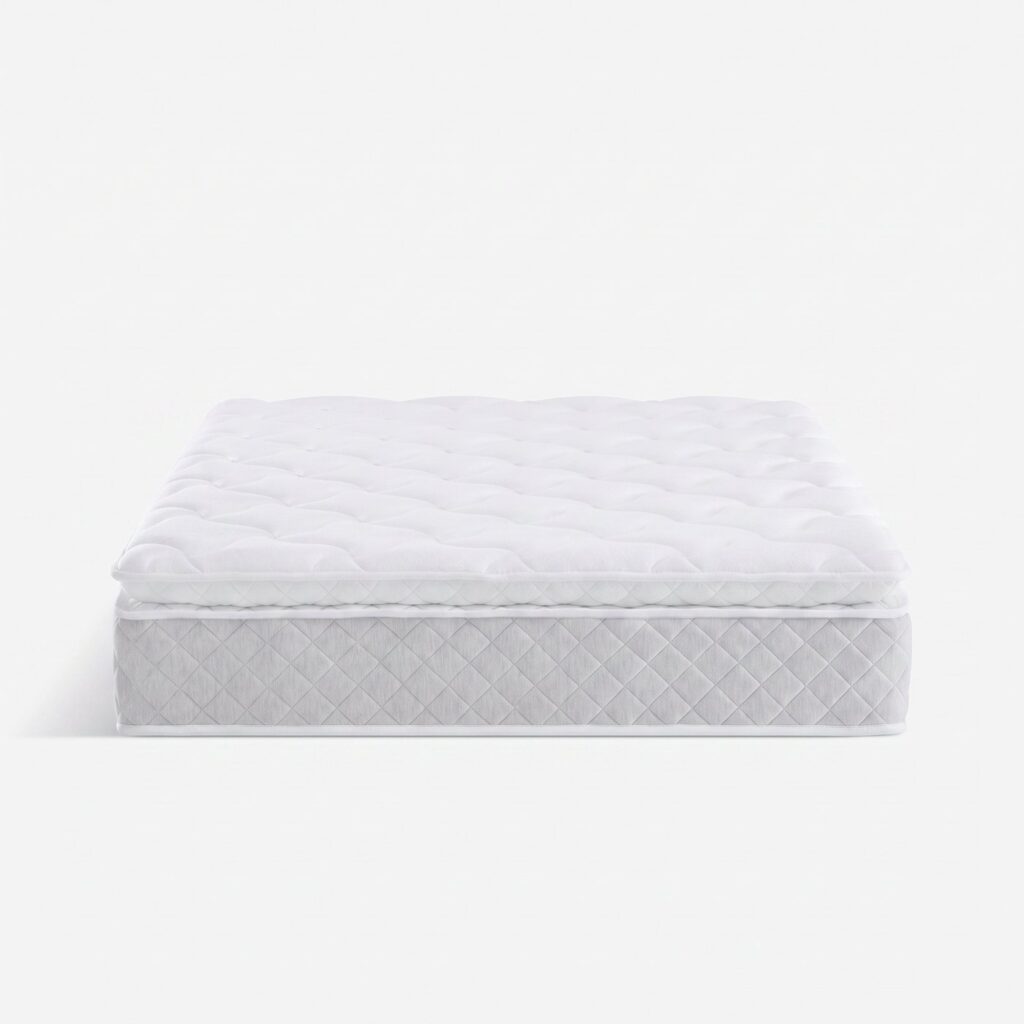 Matelas Hypnia Bien-être Suprême – vue de trois quarts sur fond blanc