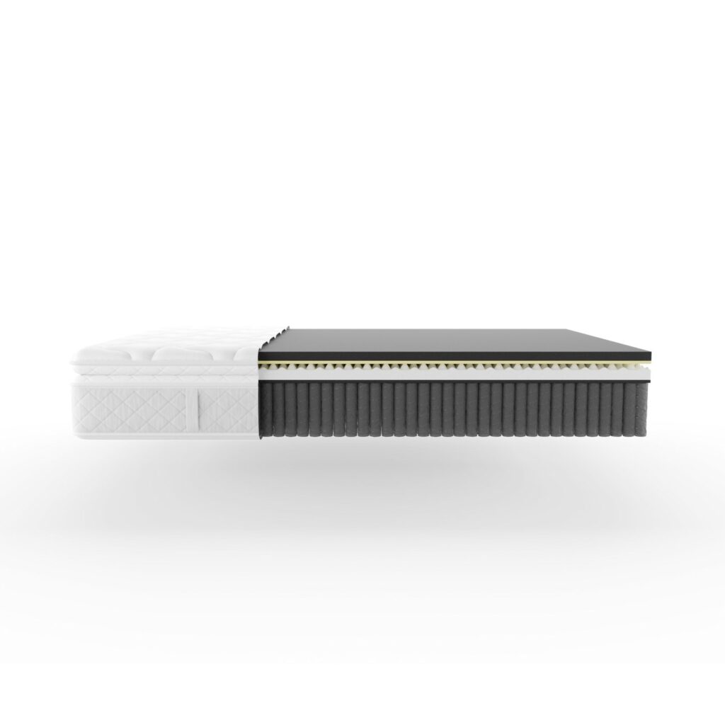 Matelas Hypnia Bien-être Suprême – vue en coupe des couches internes