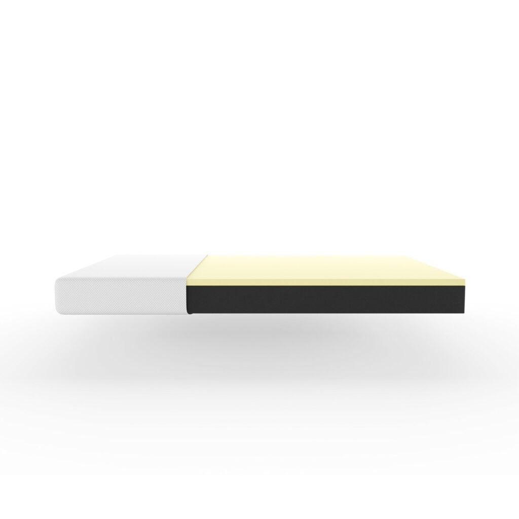 Matelas Hypnia Essentiel – vue en coupe des couches internes