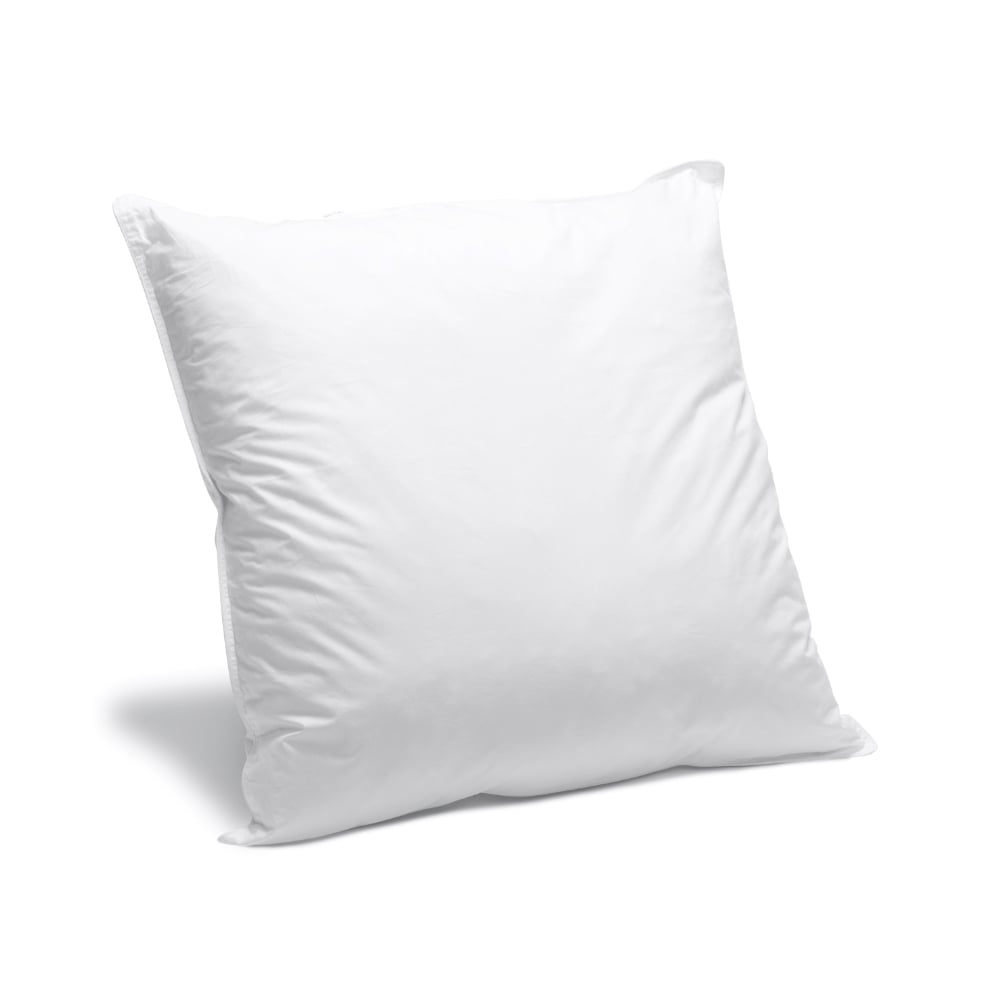 Oreiller Bleu Câlin Mémoire de forme mixte blanc, vu de trois quarts sur fond blanc