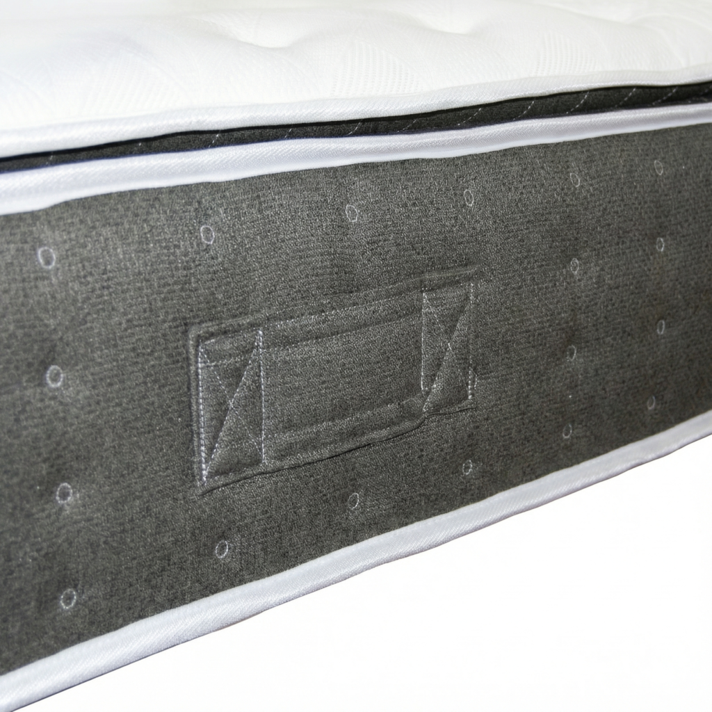 Matelas Bezen Origin Zen, gros plan sur le coutil stretch