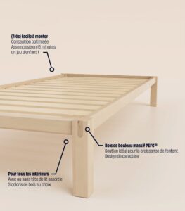 Tediber Lit en Bois Enfant