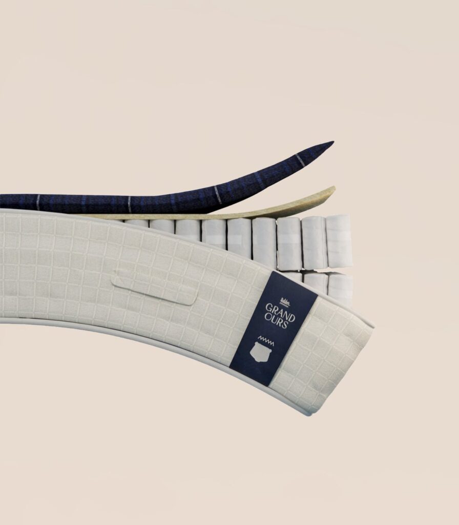 Coupe du matelas Tediber Grand Ours et de son surmatelas