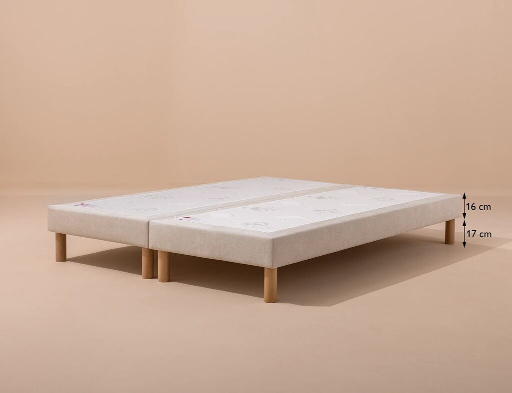 Sommier Épéda Nèfle en deux blocs, caisse de 16 cm et pieds de 17 cm