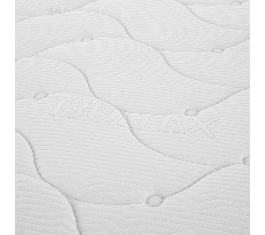 Gros plan sur le coutil matelassé du Bultex Integral 3 avec le logo Bultex