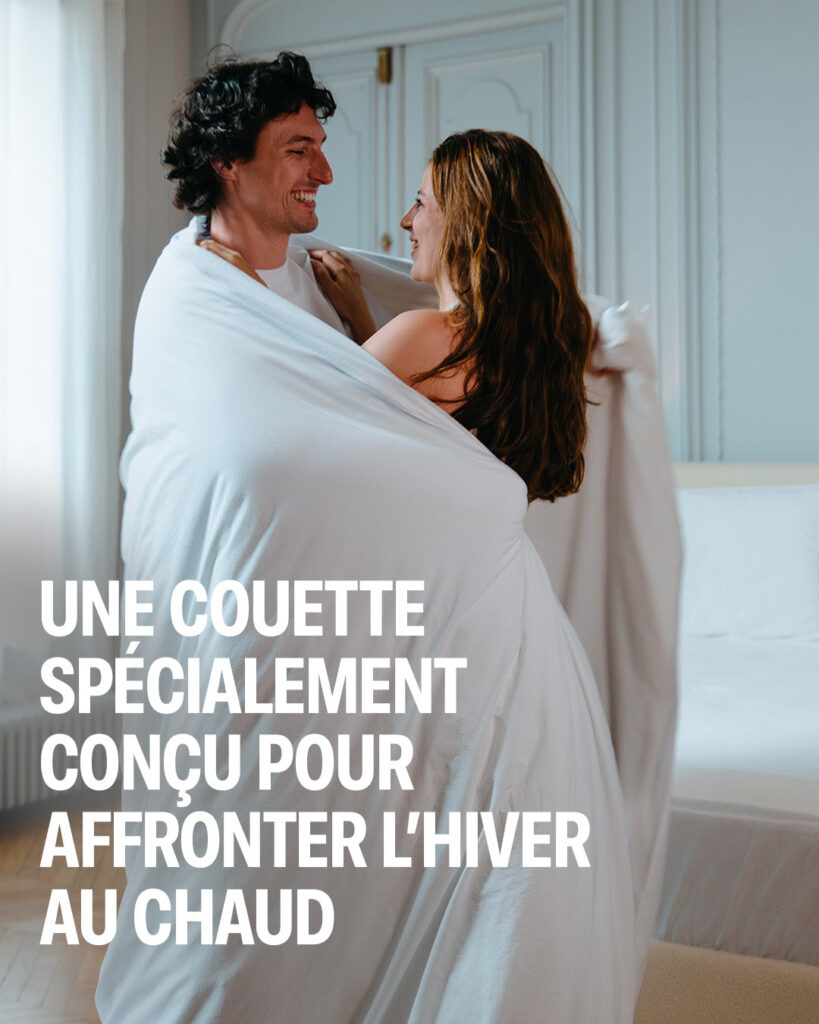 Couple enveloppé dans la Couette Hiver Morphea
