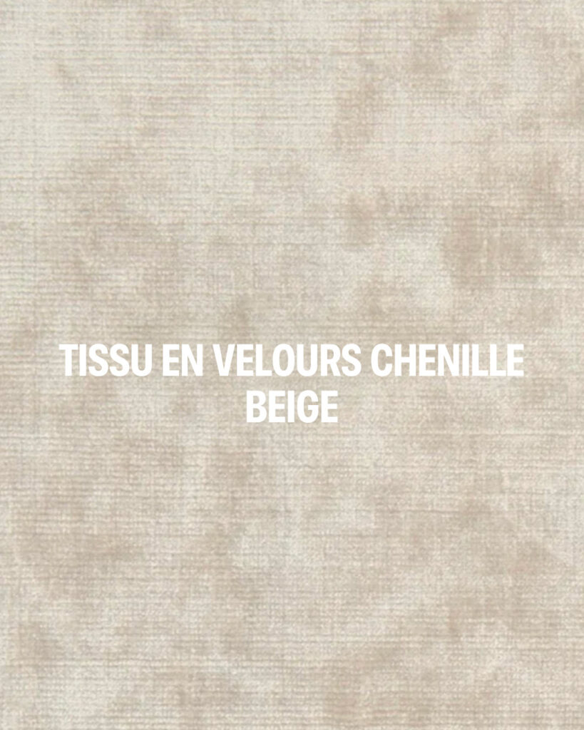 Tissu en velours chenille beige du canapé-lit Morphea NINA