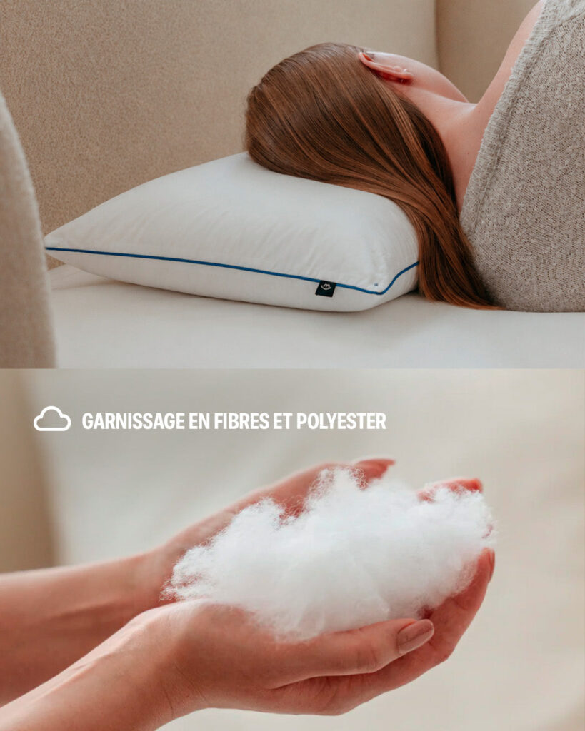 Fibres de polyester du garnissage de l'oreiller Morphea Fluffy