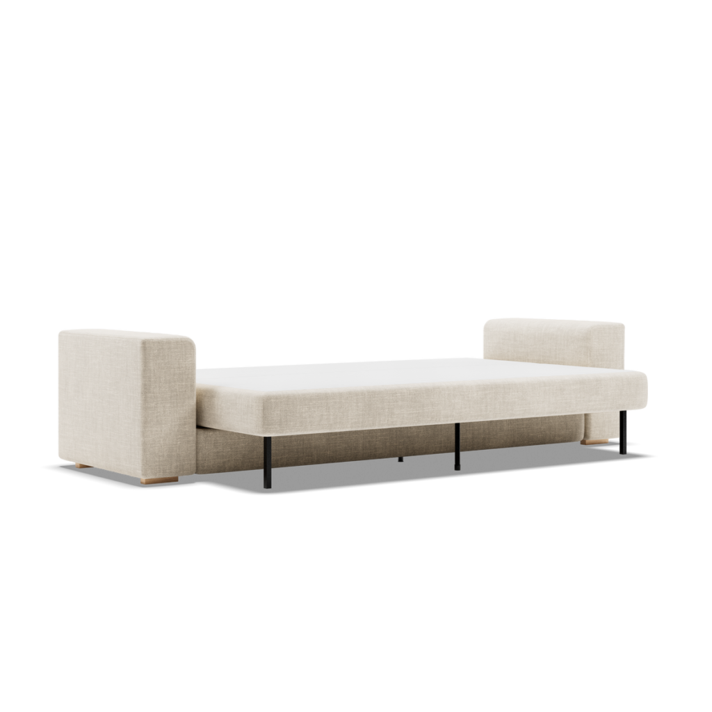 Canapé-lit Slome Ivy ouvert, matelas de 16 cm déplié