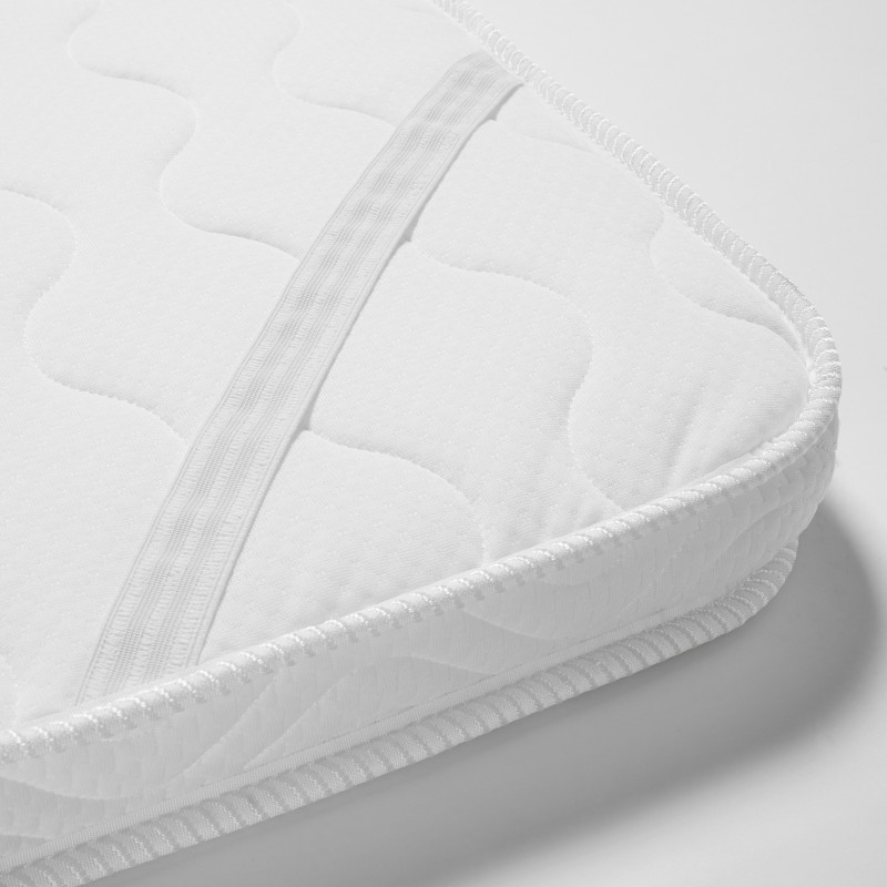Coin du surmatelas Atelier Morphée avec son élastique de maintien