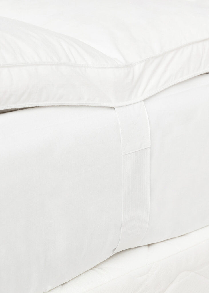 Bord piqué du surmatelas Pyrenex Ecrin Superior, vue de côté