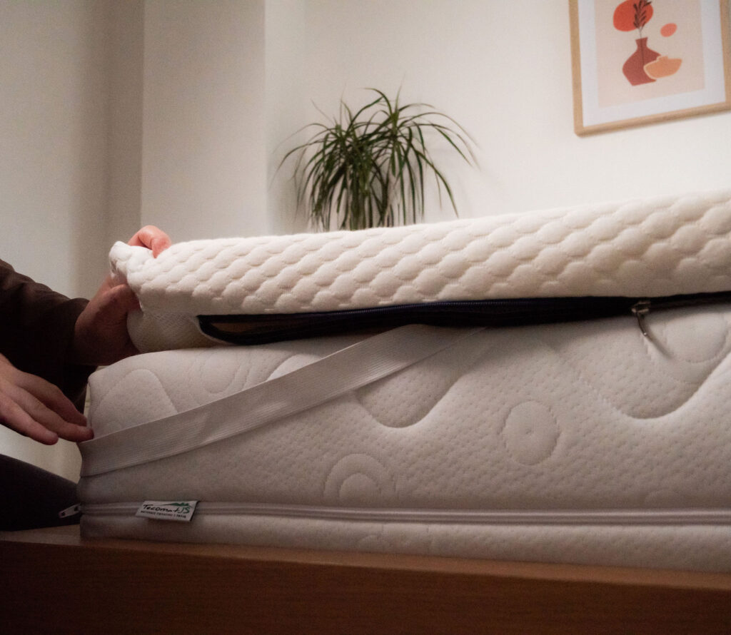 Nyte Cosy soulevé pour montrer une sangle d'angle
